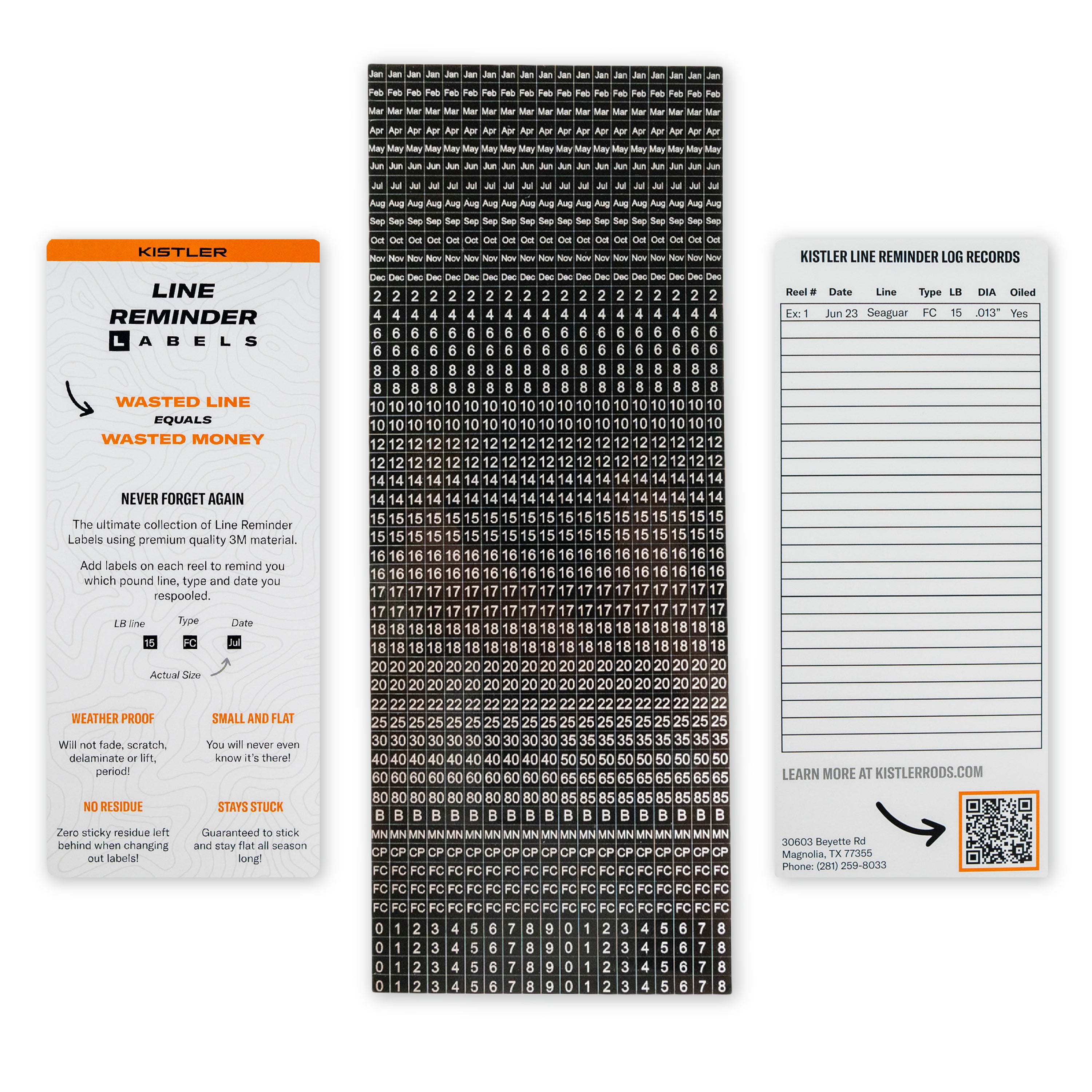 Line Reminder Labels – KISTLER Fishing