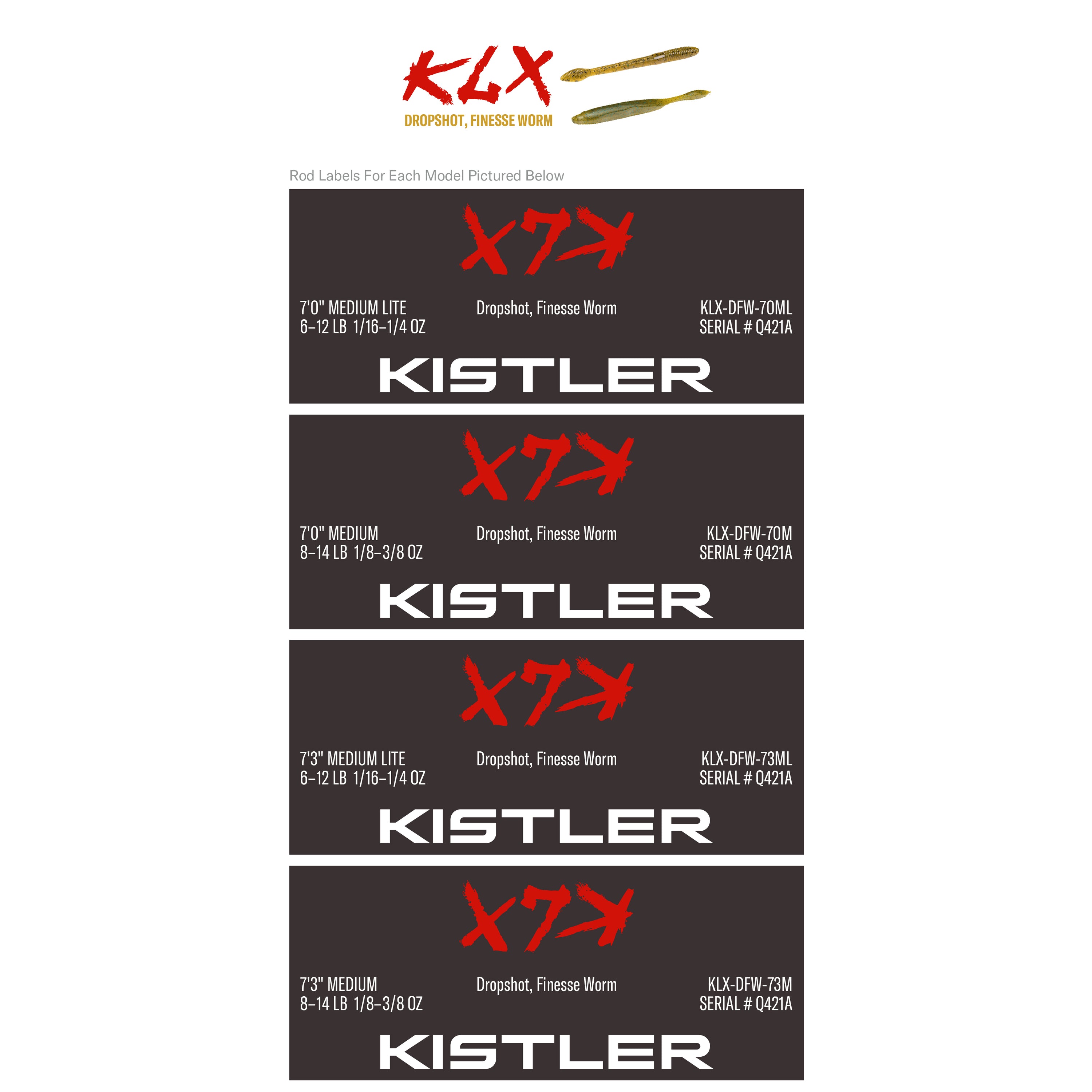Kistler Klx-dfw-70ml 7' Medium Lite Fishing Rod