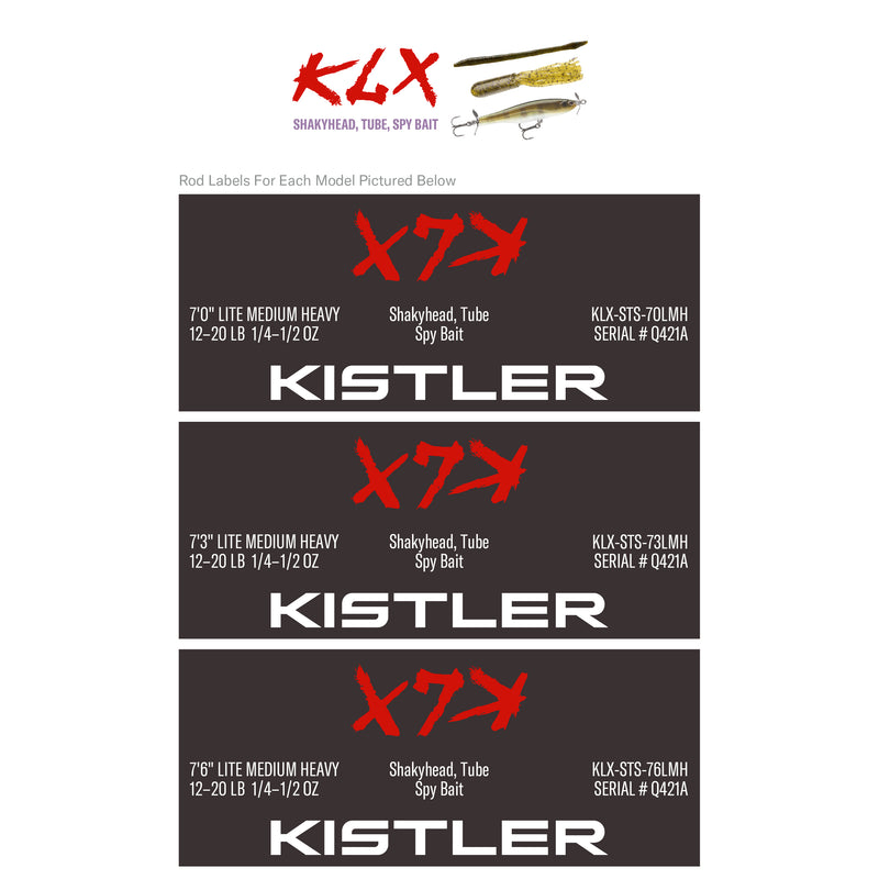 KLX Best Shaky Head Rod, Shakyhead Rod, Tube Bait Rod, Spy Bait Rod, Kistler