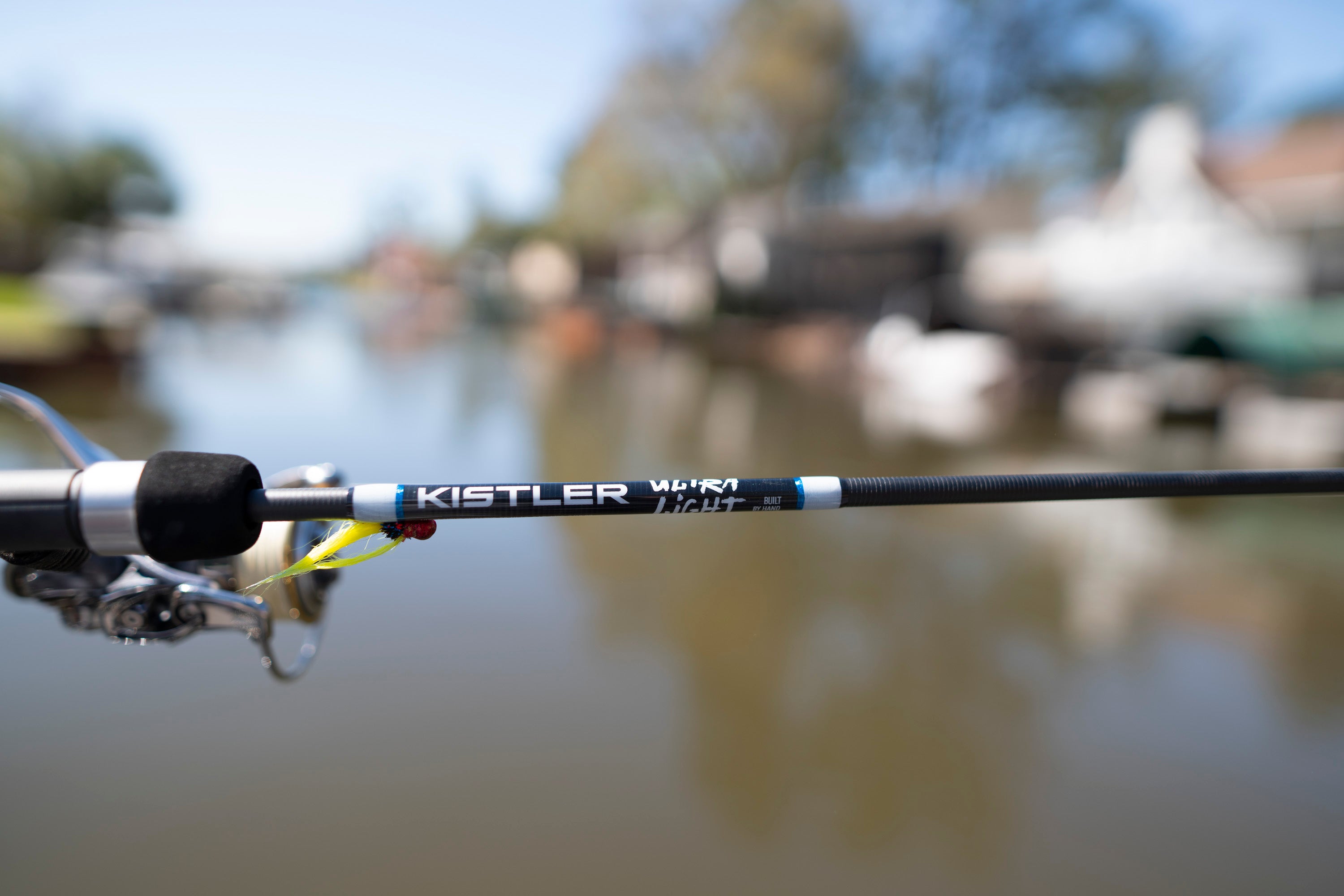 5'5” ultra light rod, 500 size reel, 4lb mono while fishing a